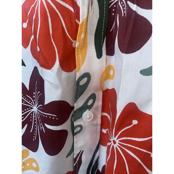 Hurley Retro Tropical Button Up Hawaiian Cruise Floral Shirt Mens Large Stretch - Picture 5 of 8